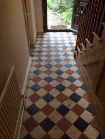 tile cleaning - stripped victorian tiles