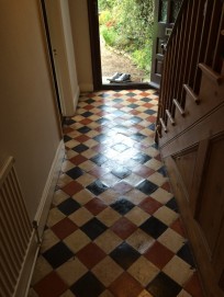 Tile cleaning - Re-polished victorian tiles