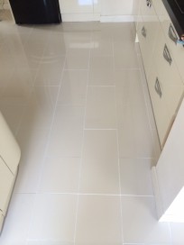 Grout after cleaning and re-colouring